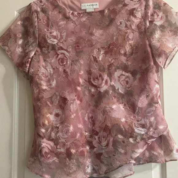 2 piece Women's Floral Top and Skirt set by Sag Harbor - Picture 1 of 8